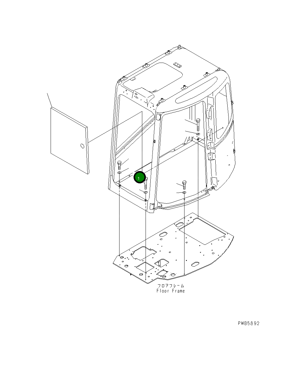 Болт 22U-54-14980 Komatsu