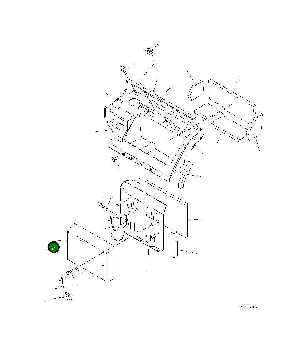 Крышка 21M-06-11810  Komatsu