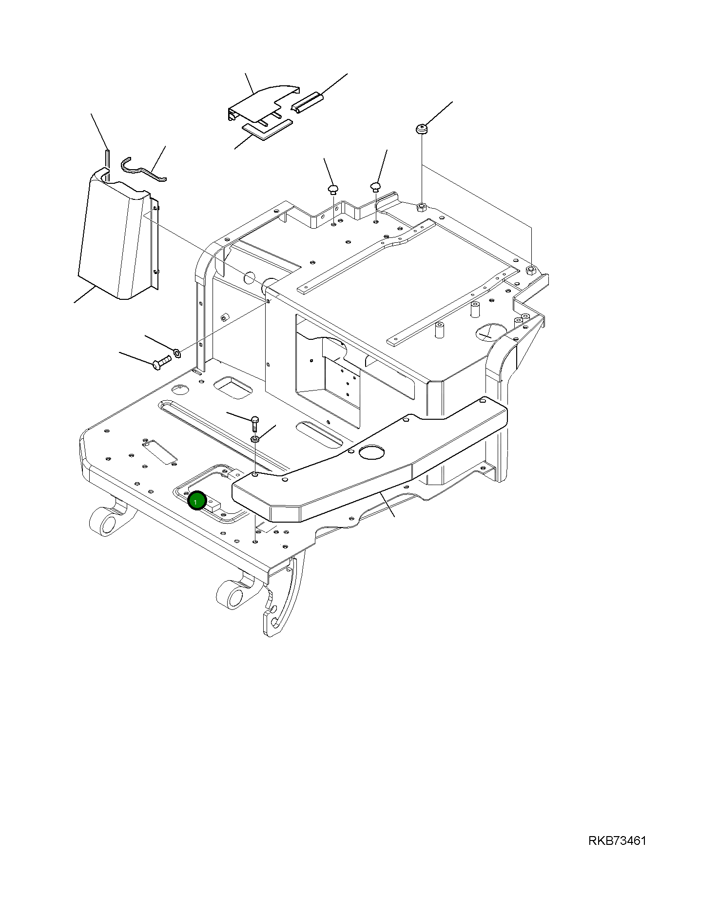 Крышка 22J-43-R6283 Komatsu