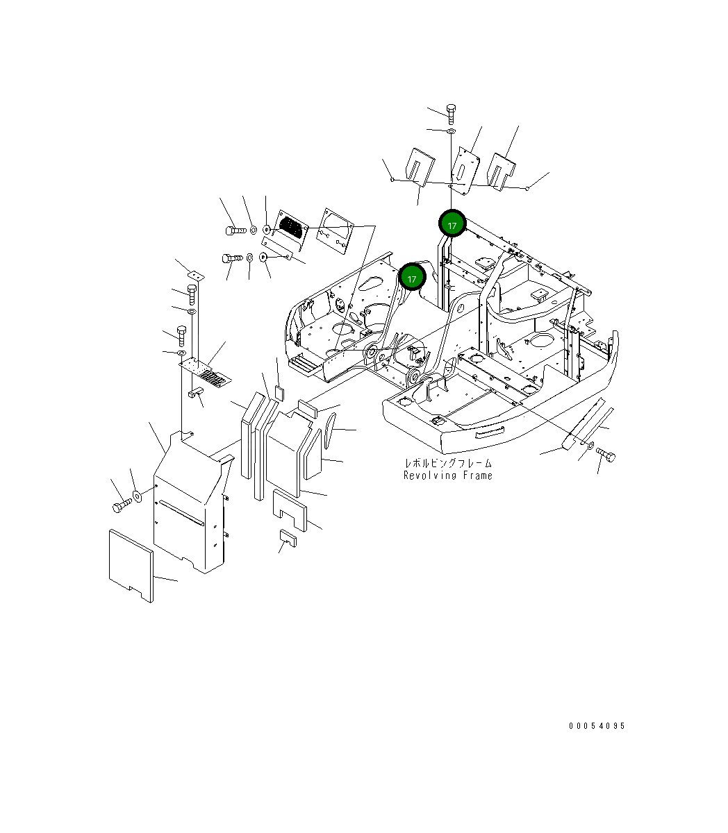Крышка 22U-54-21590 Komatsu