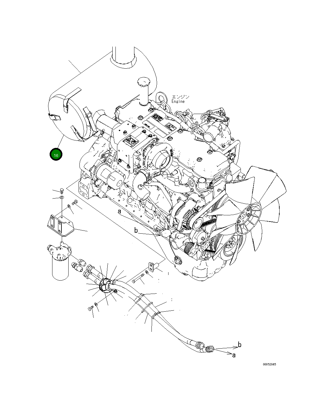 Крышка 22U-01-27350 Komatsu