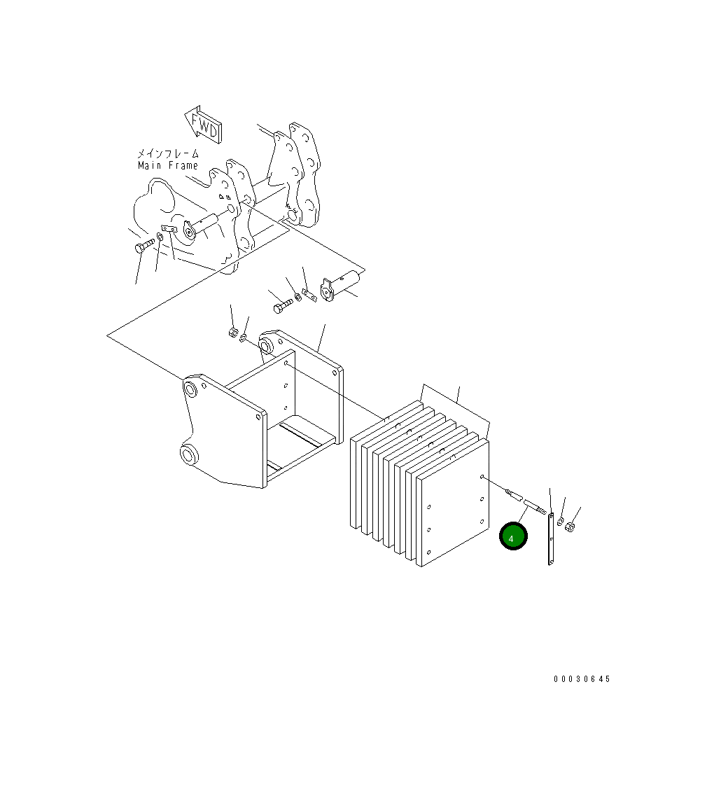 Болт 198-69-61140 Komatsu