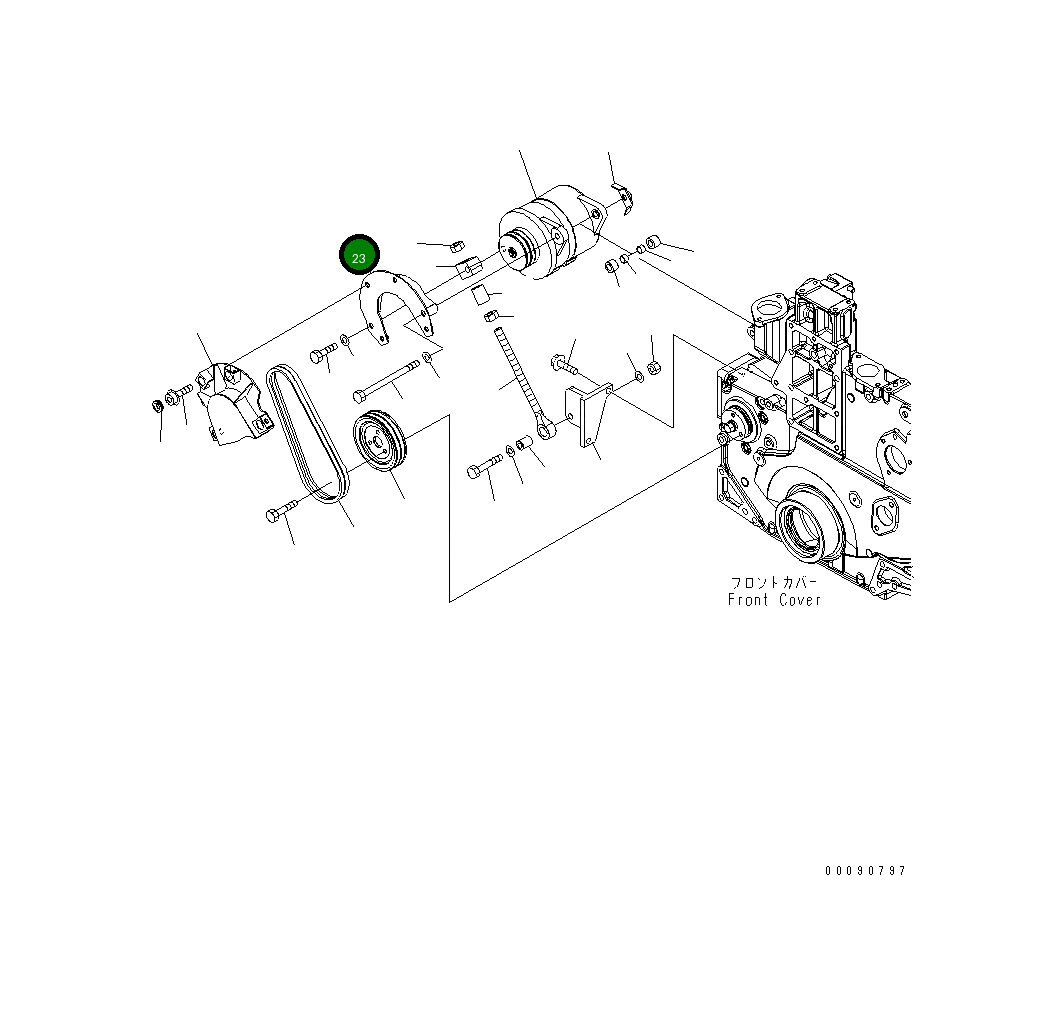 Крышка 6261-81-6590  Komatsu