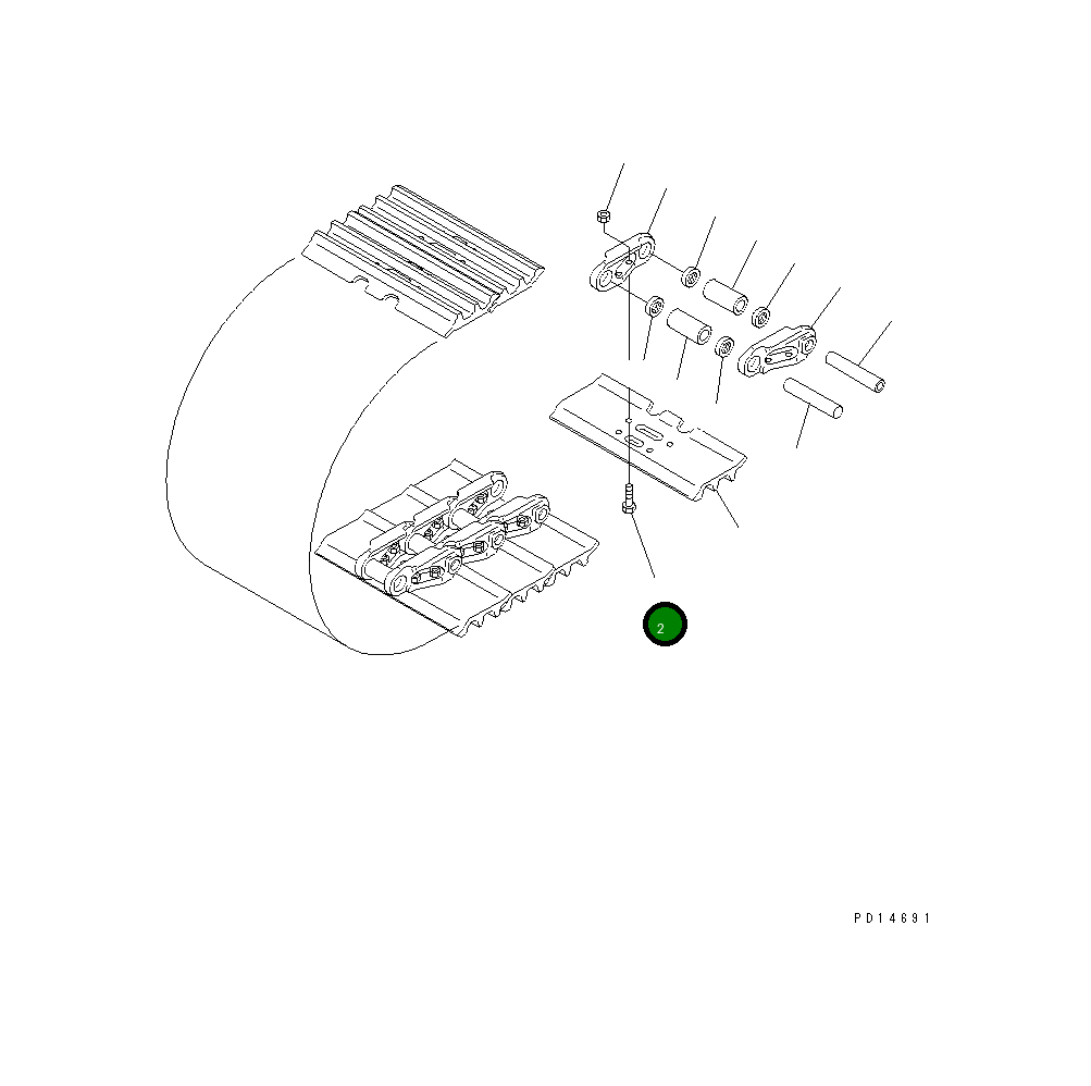 Болт 208-32-51231  Komatsu