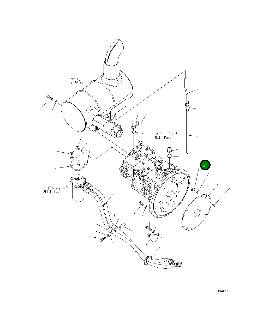 Болт 01010-B1020 Komatsu
