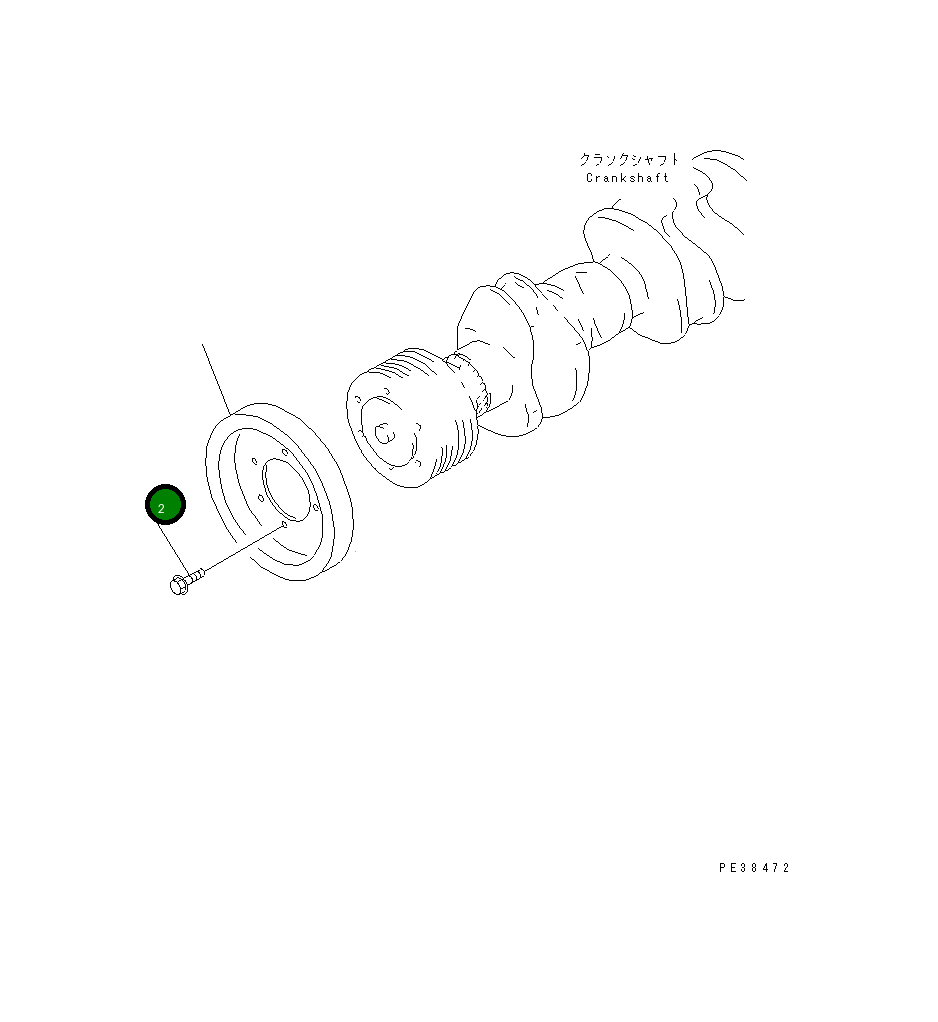 Болт 01435-21016 Komatsu