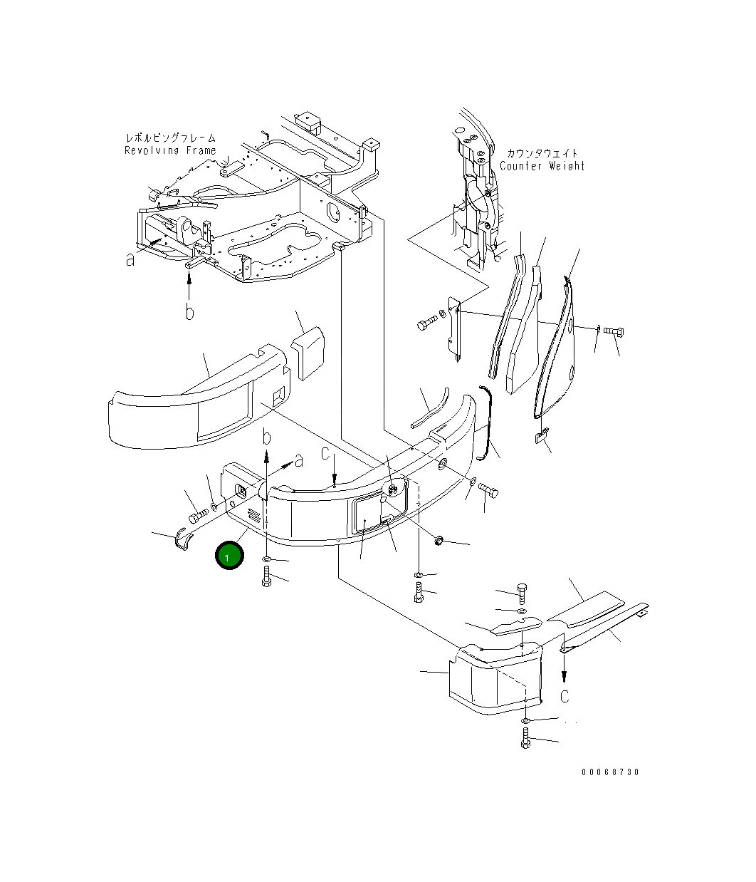 Крышка 22F-54-36710 Komatsu