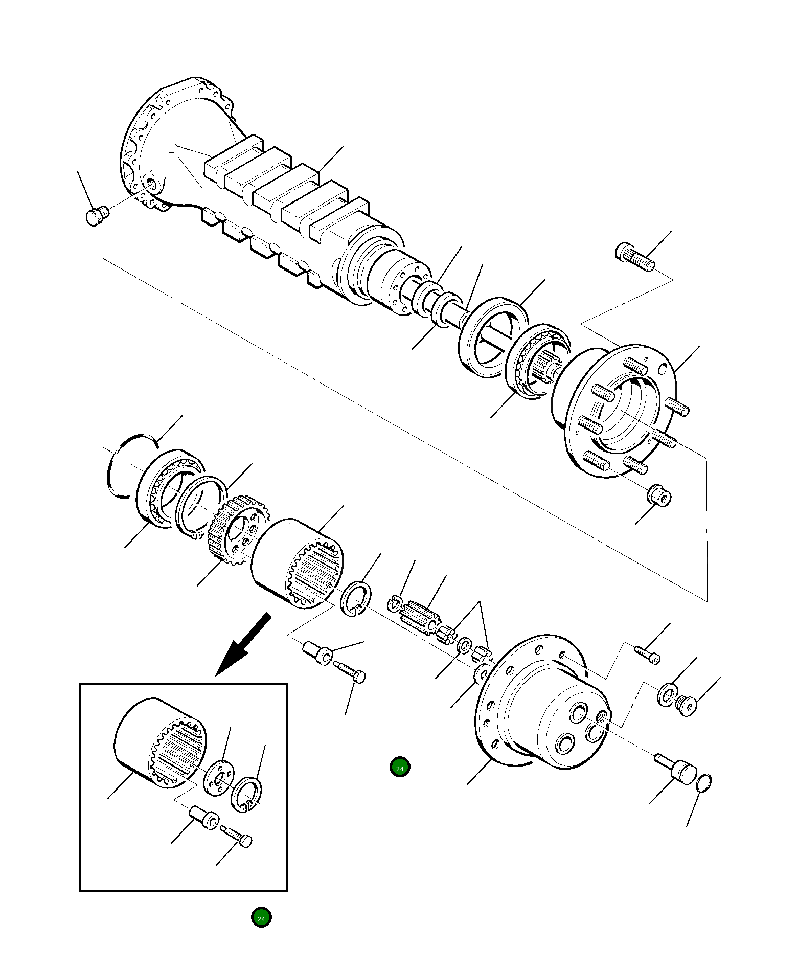 Болт HU1661417  Komatsu