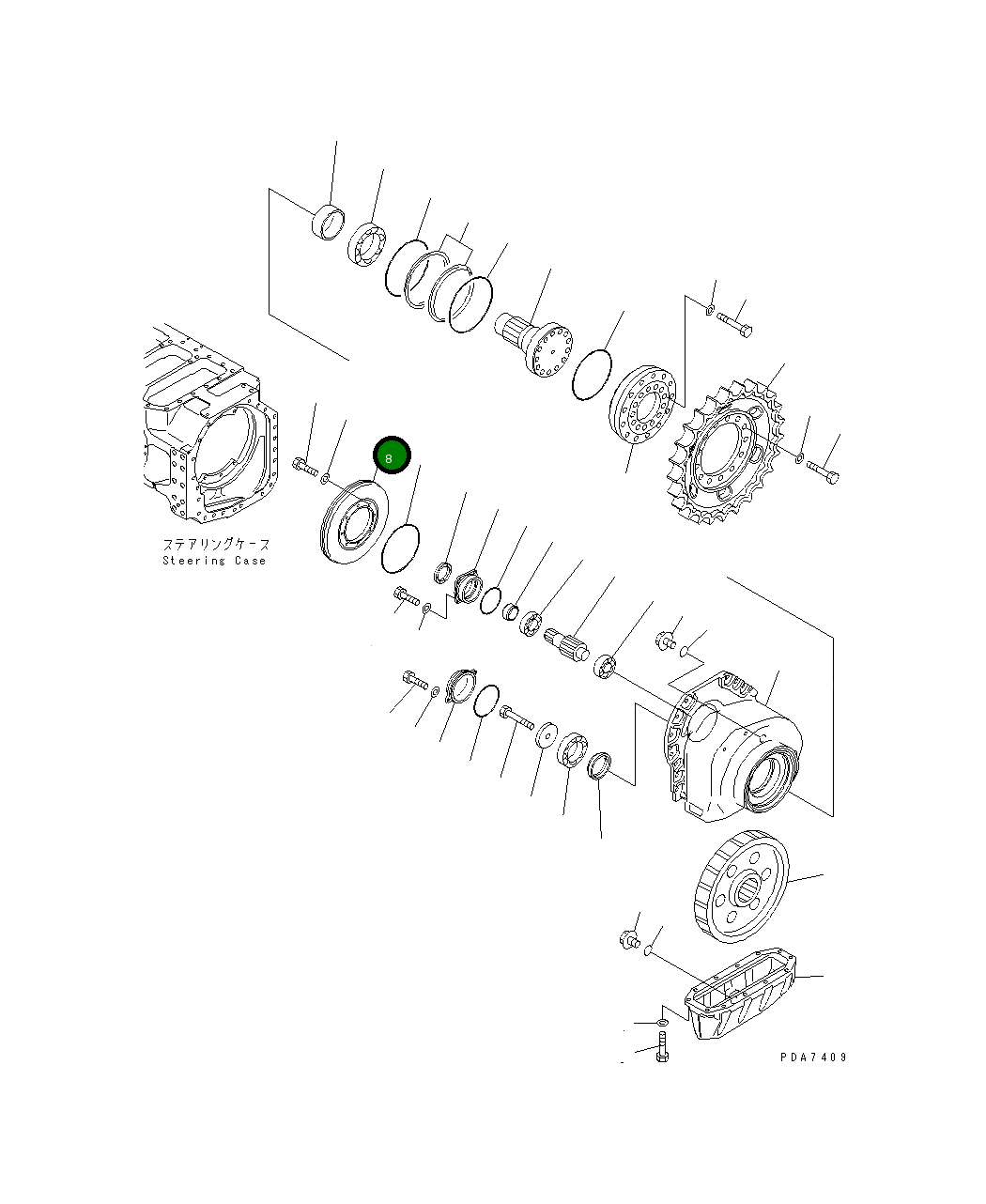 Крышка 124-27-51510 Komatsu