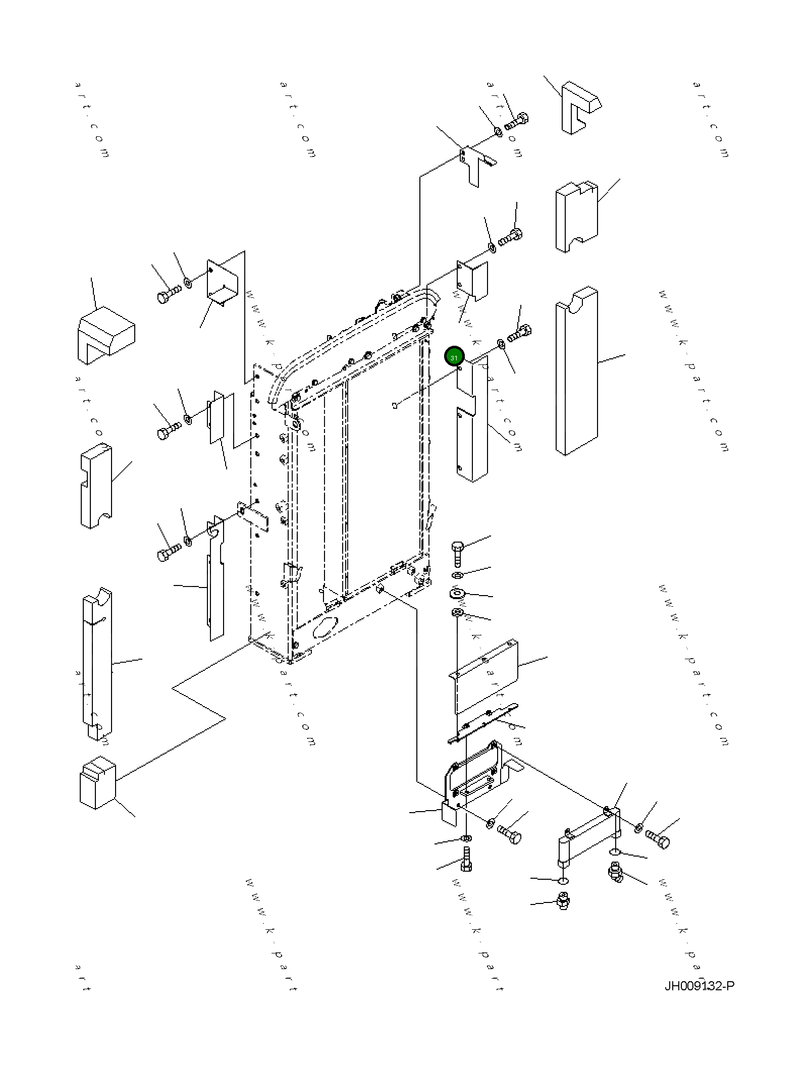 Крышка 21K-03-41630 Komatsu