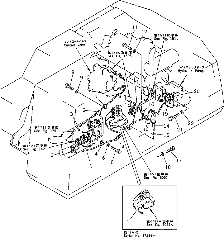 Болт 01010-51018  Komatsu