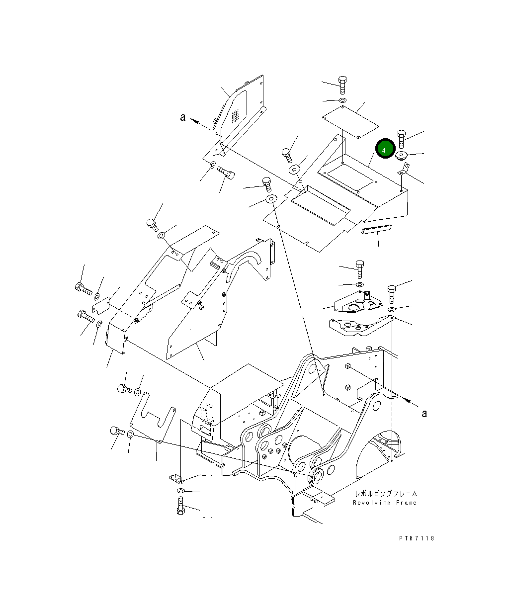 Крышка 21J-54-12712 Komatsu