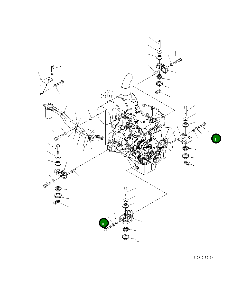 Болт 21K-01-72150 Komatsu