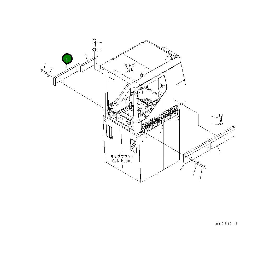 Крышка 21T-54-34141 Komatsu