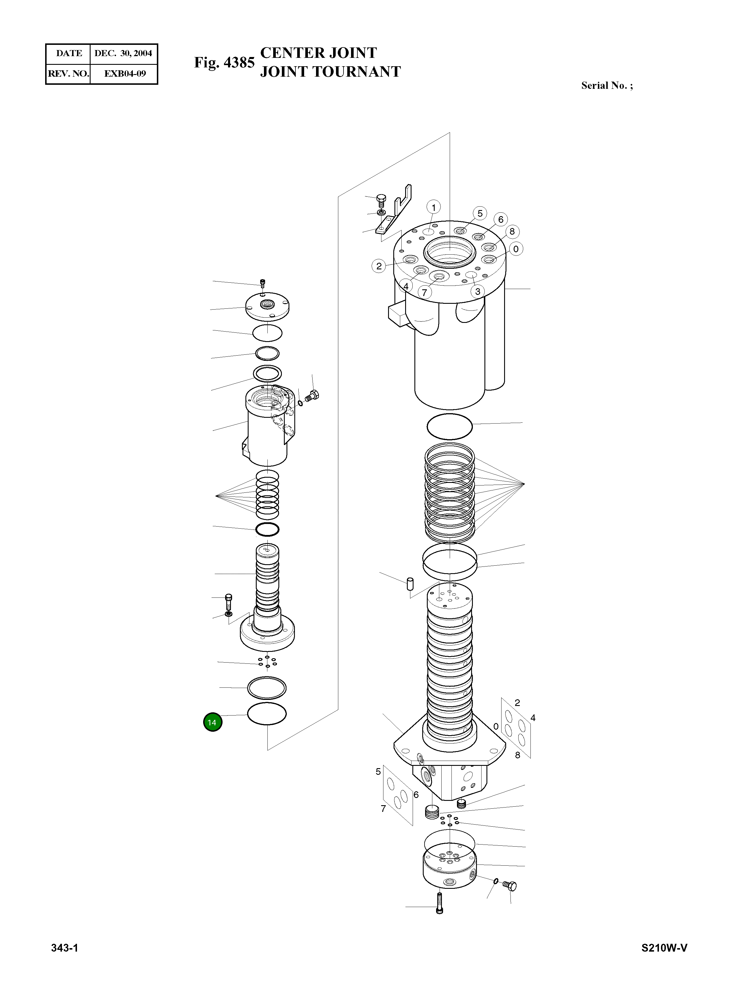 Кольцо уплотнительное (O-Ring) 2180-1216D133 Komatsu
