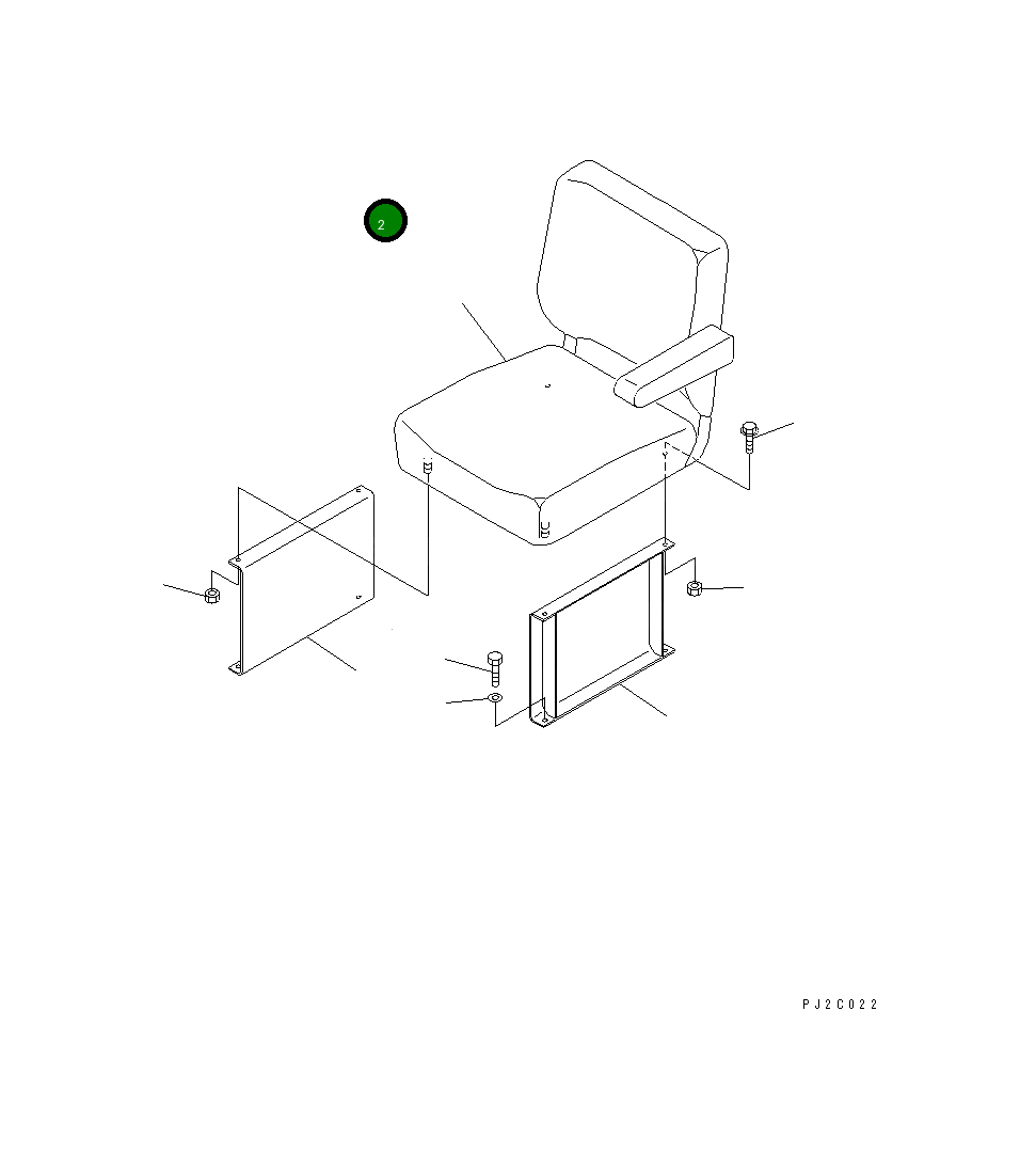 Крышка 201-54-61661  Komatsu