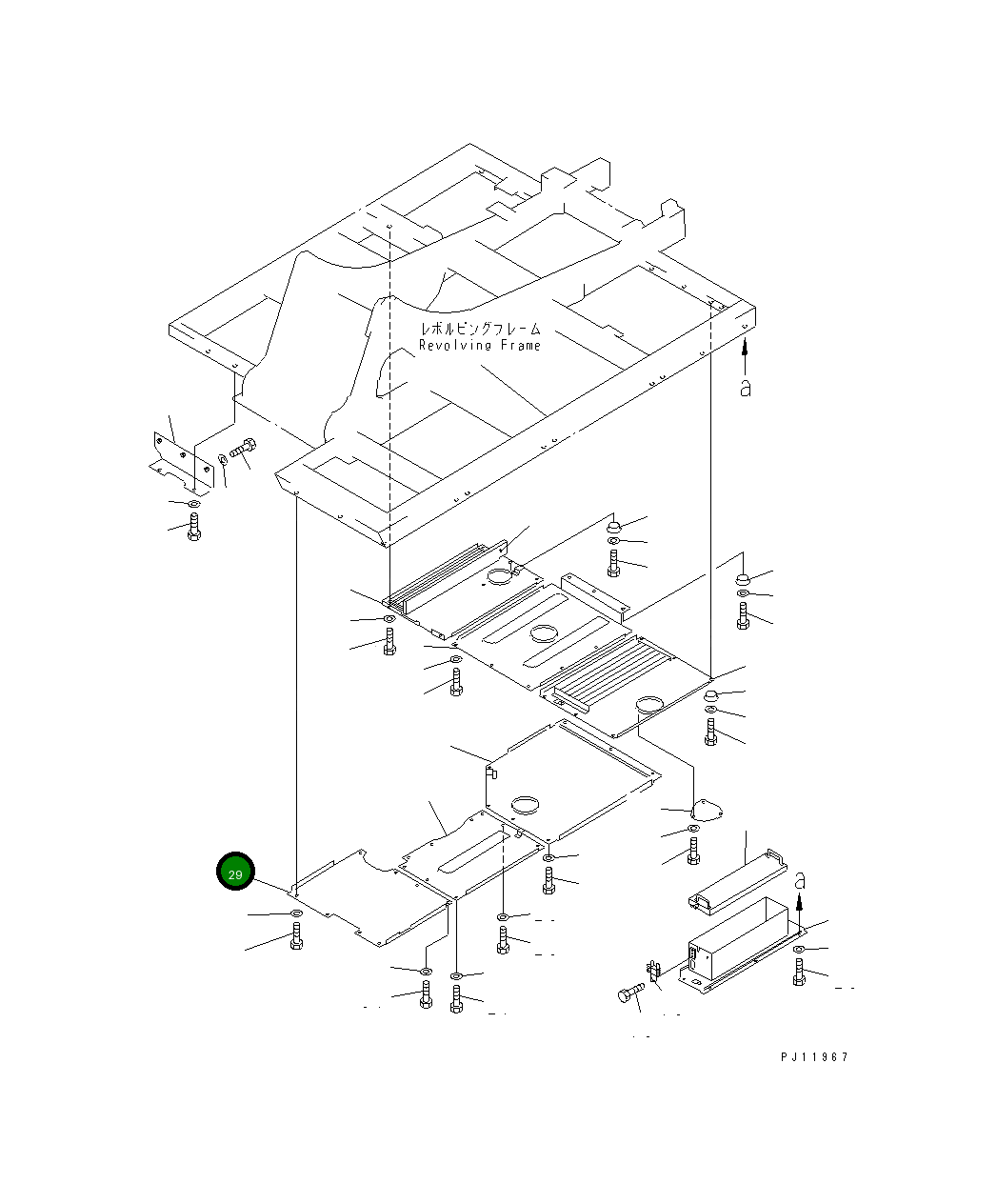 Крышка 20K-54-12180 Komatsu