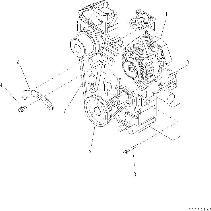 Болт KT01127-50830  Komatsu