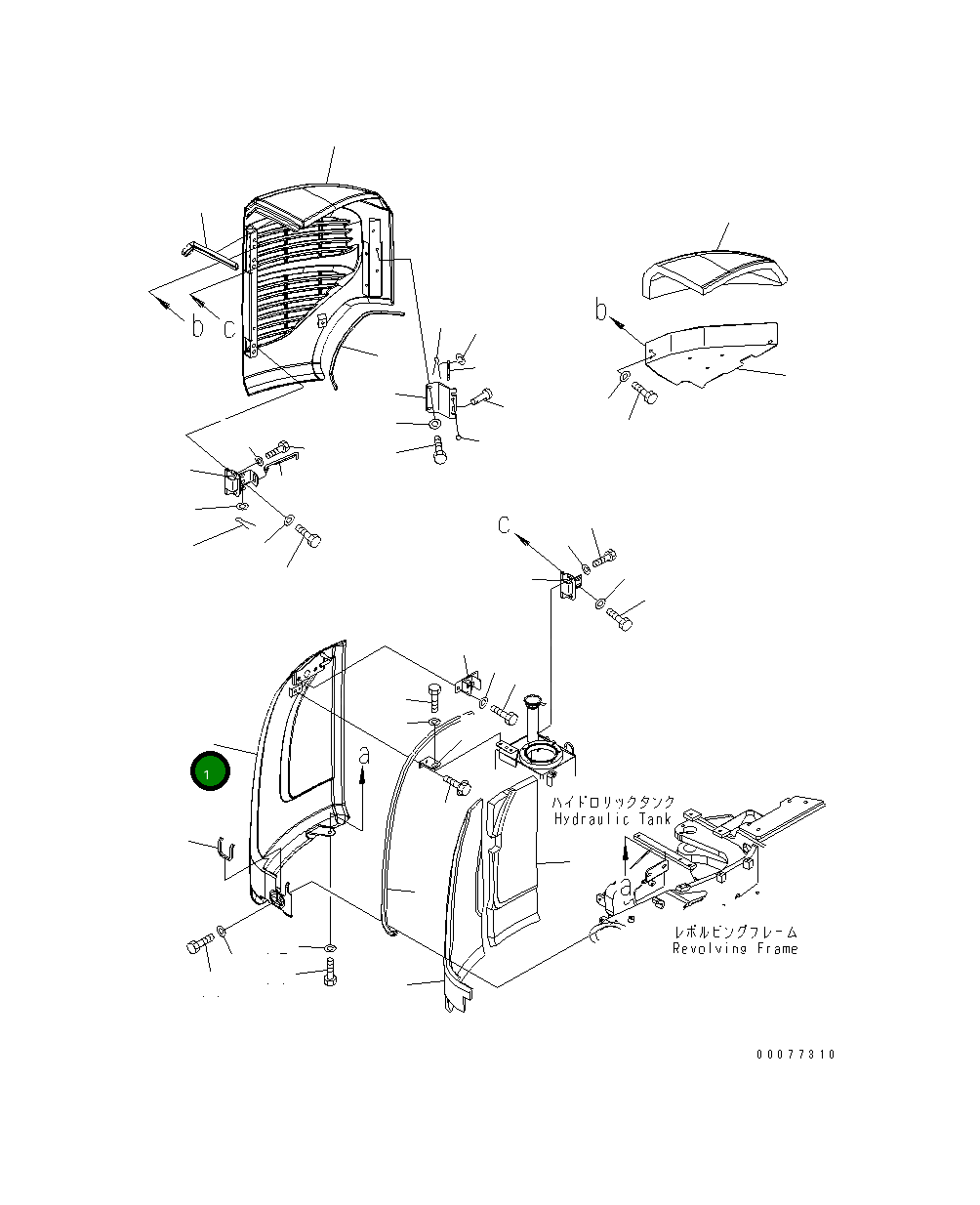 Крышка 22F-54-31511 Komatsu