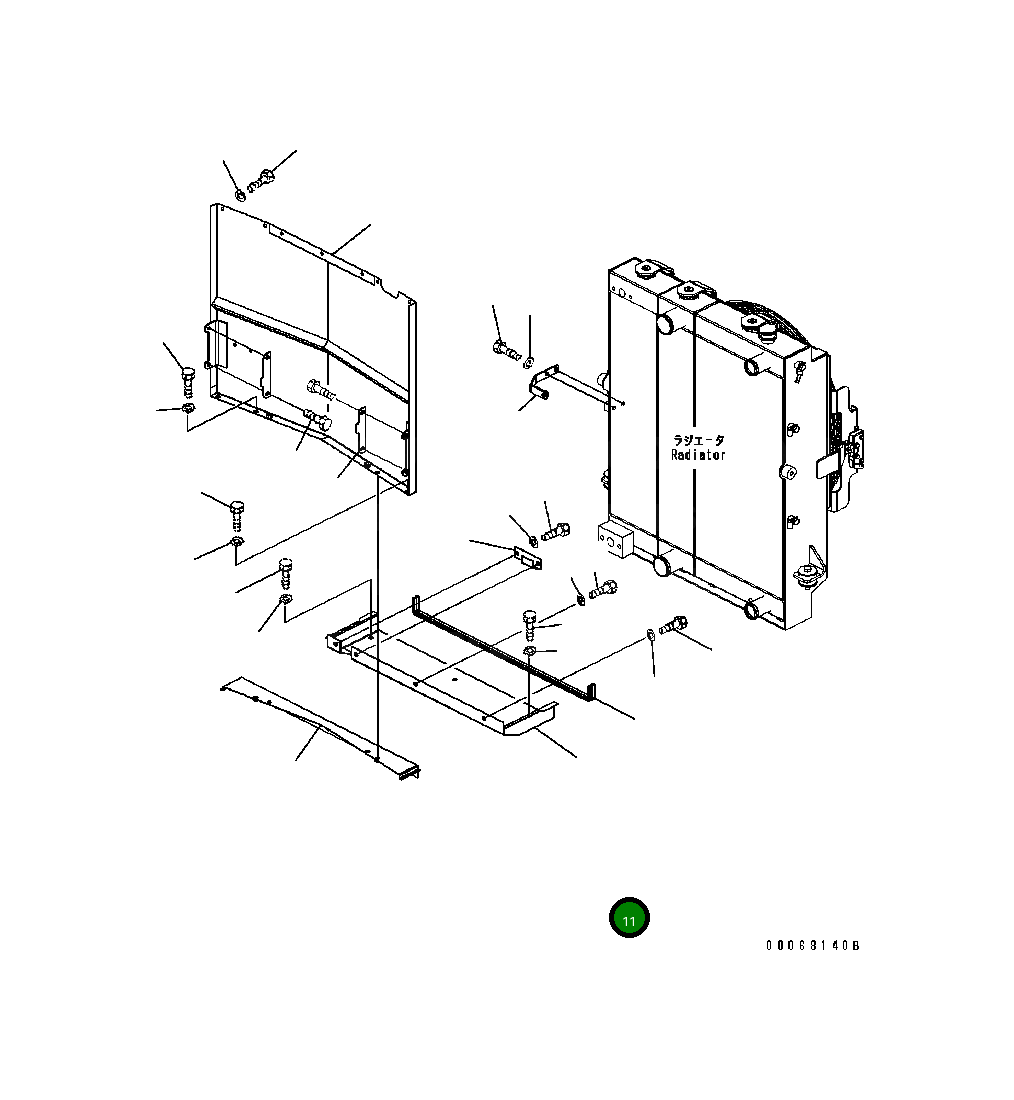 Крышка 419-03-B2391 Komatsu