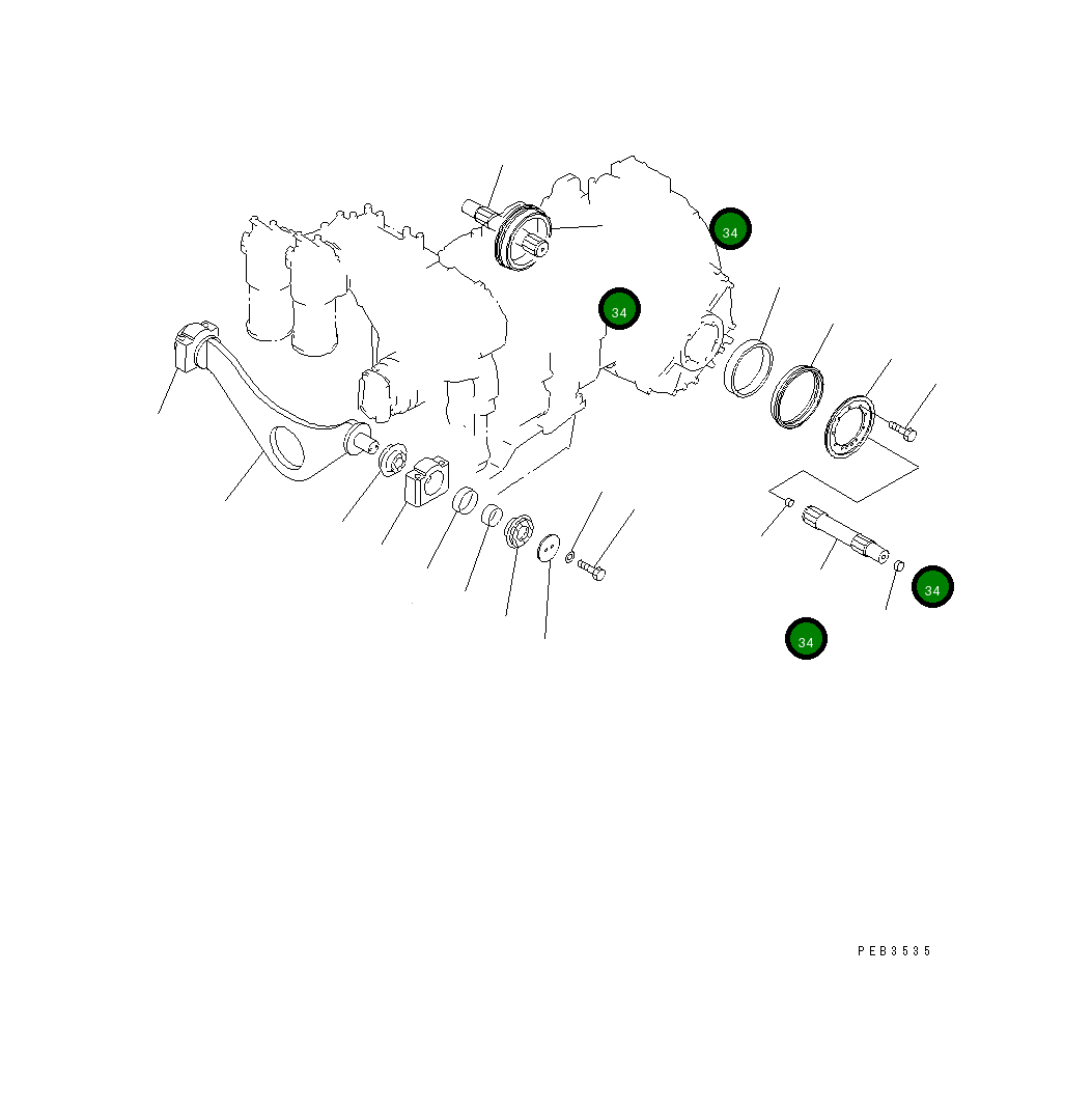 Кольцо уплотнительное (O-Ring) 17M-15-45960  Komatsu