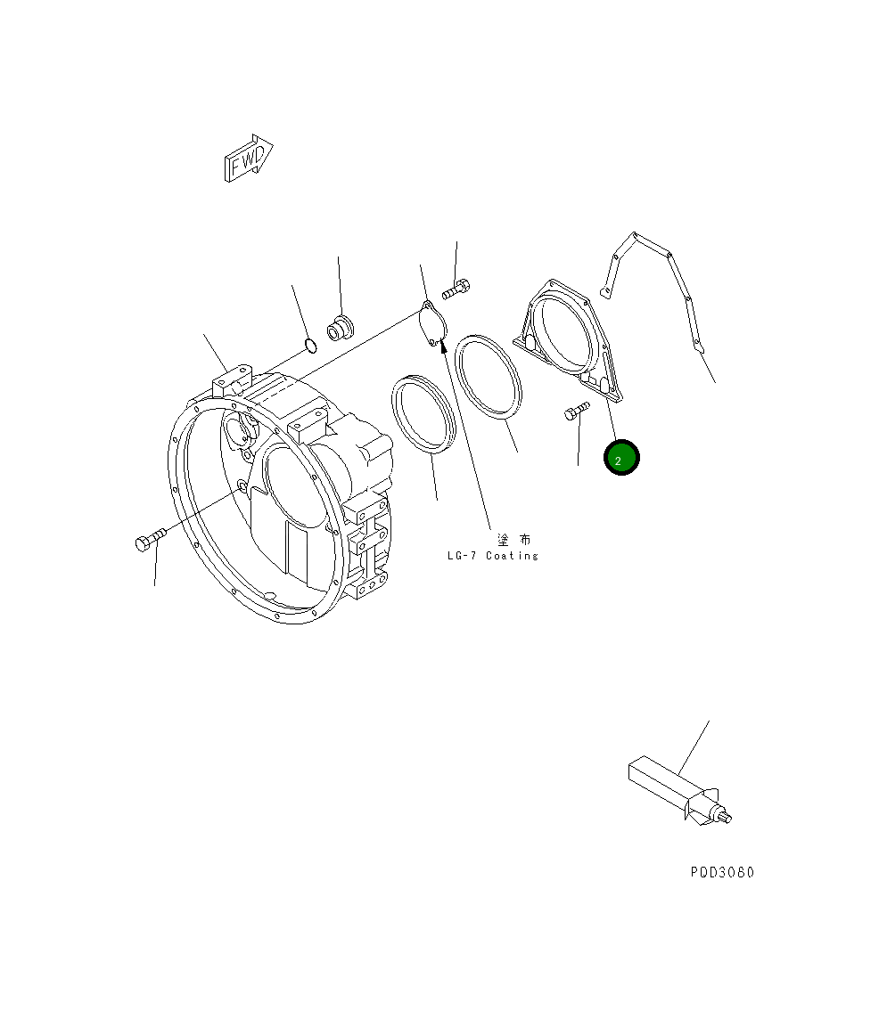 Крышка 6732-21-4210  Komatsu