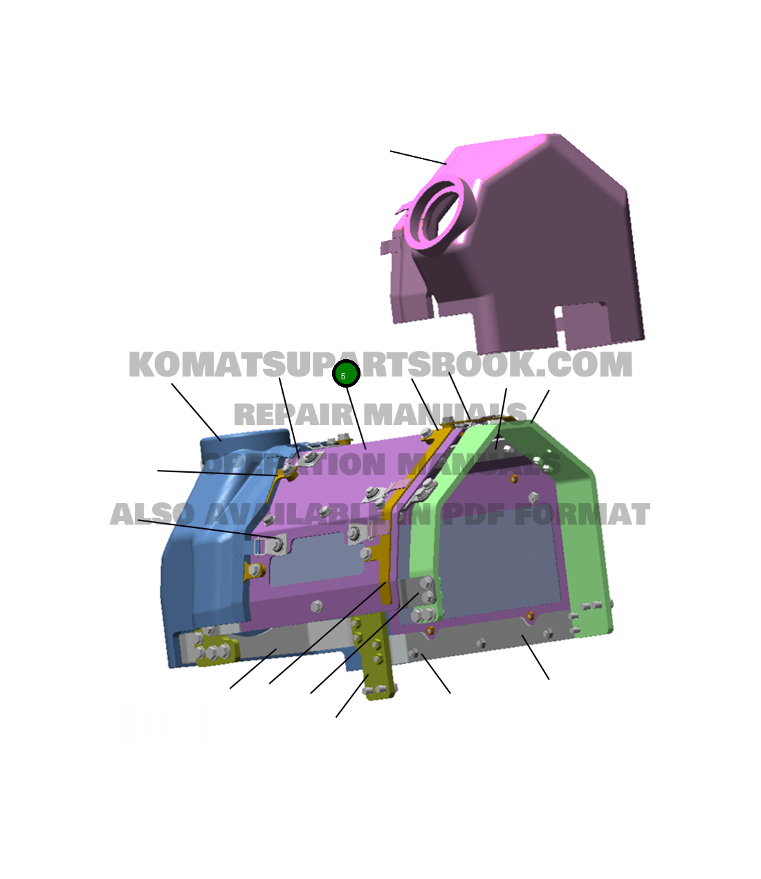 Крышка 207-01-A3110 Komatsu