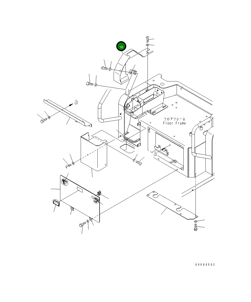 Крышка 22F-910-3281  Komatsu