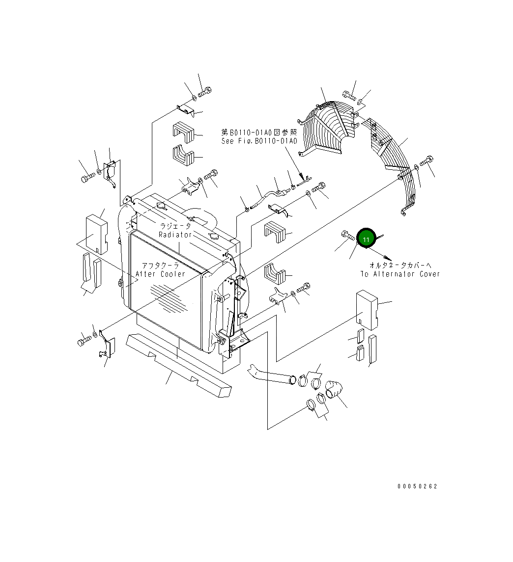 Крышка 56D-03-21980 Komatsu