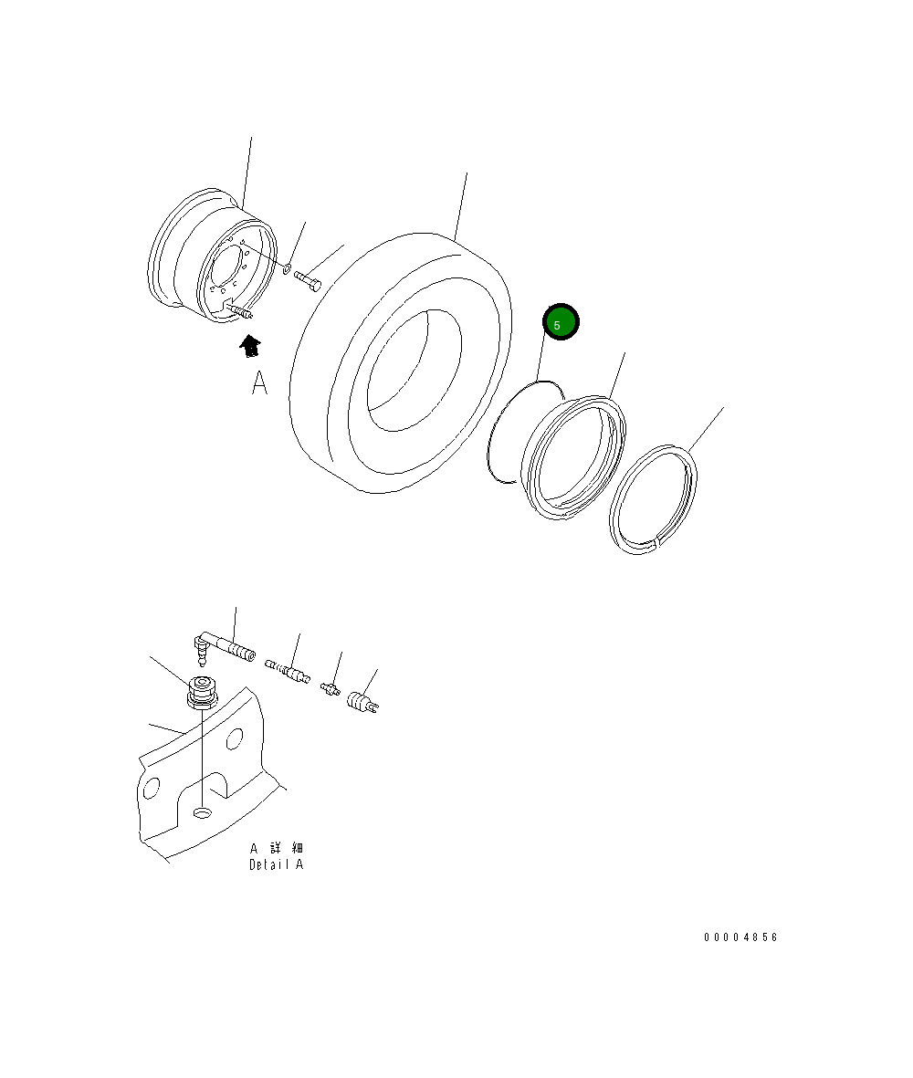 Кольцо уплотнительное (O-Ring) 232-30-54340 Komatsu
