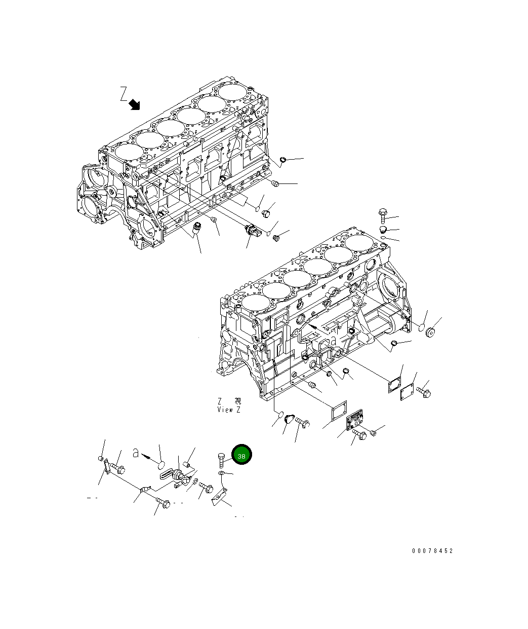 Болт 6251-11-9360  Komatsu