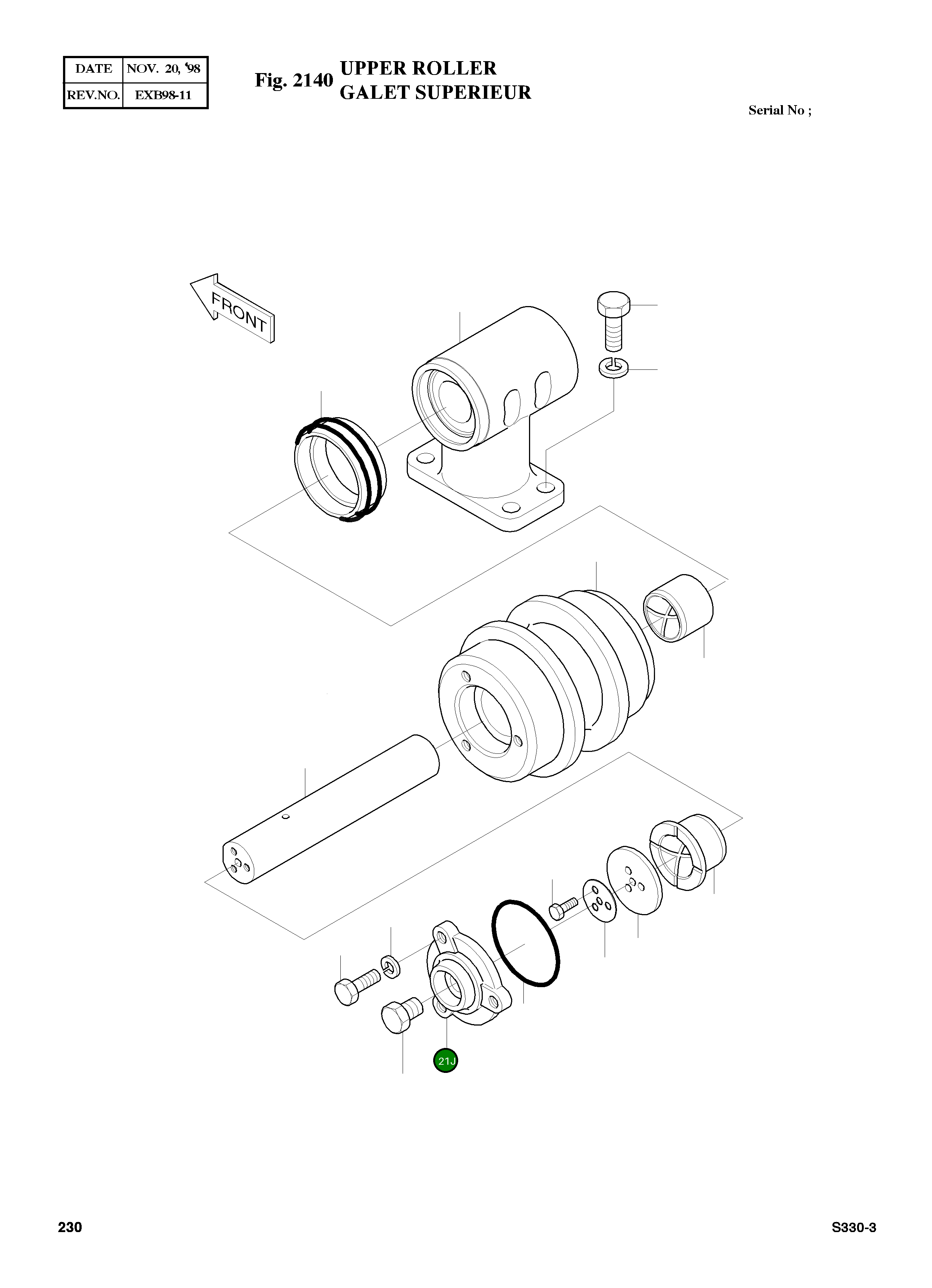 Крышка 2229-1006A Komatsu