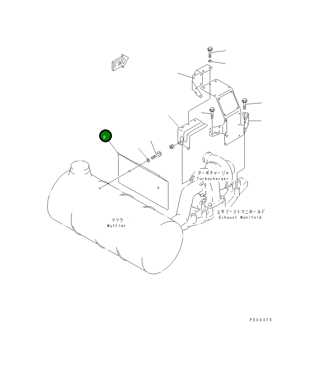 Крышка 6209-11-5911  Komatsu
