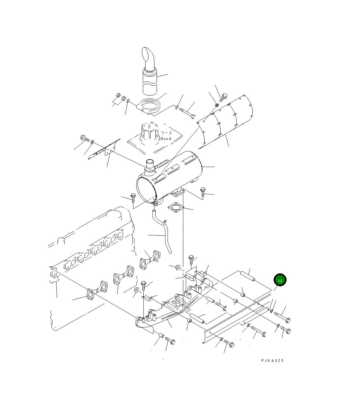 Крышка 6136-11-5340 Komatsu