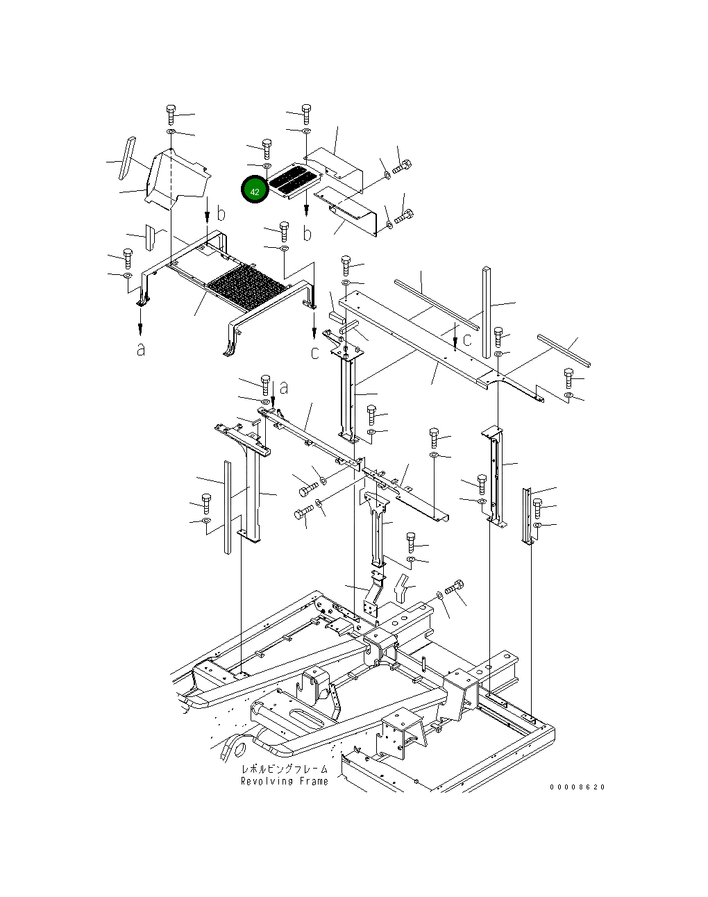 Крышка 21M-54-17821 Komatsu