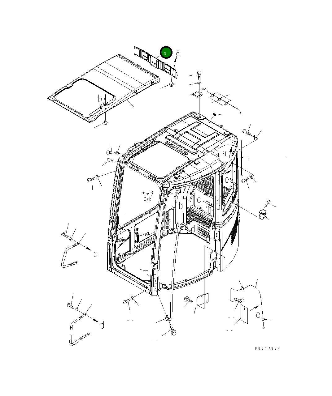 Крышка 22B-54-17331 Komatsu