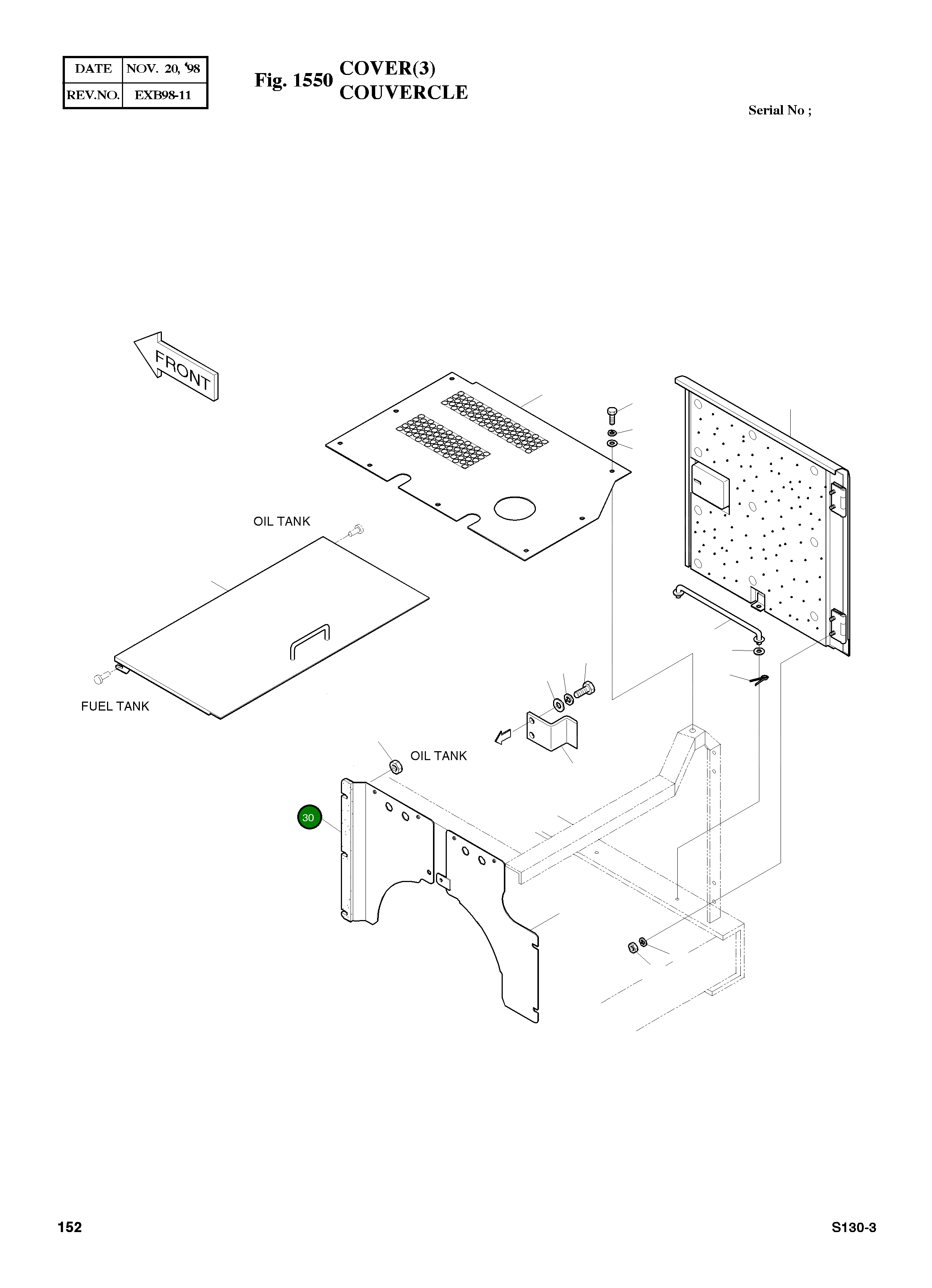 Крышка 2159-1152 Komatsu