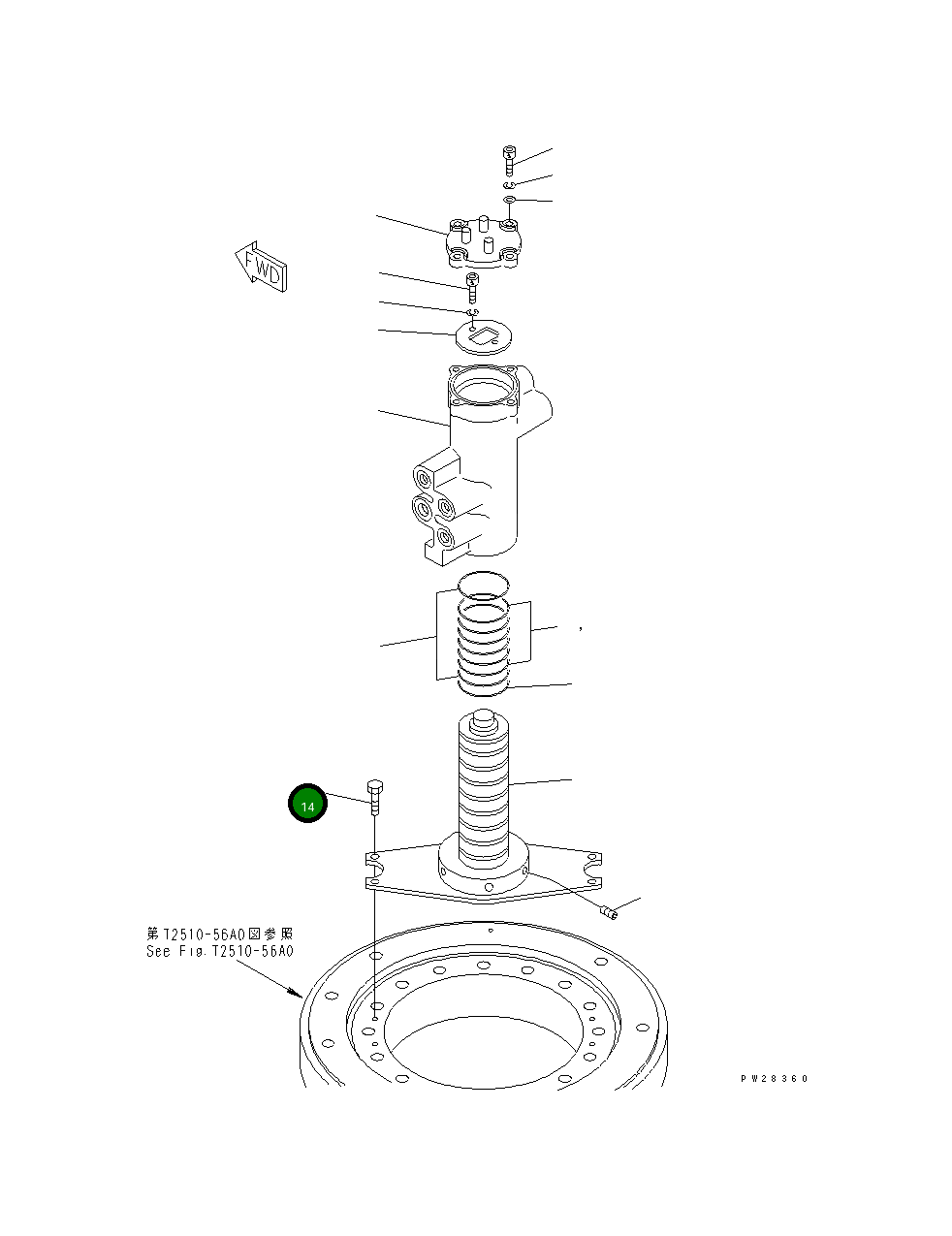 Болт MH21029-08016 Komatsu