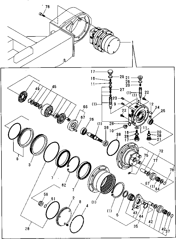 Кольцо YM172186-73450  Komatsu
