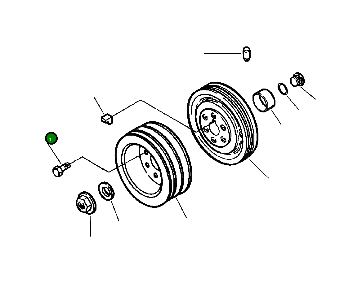 Болт 1238 437 H1  Komatsu