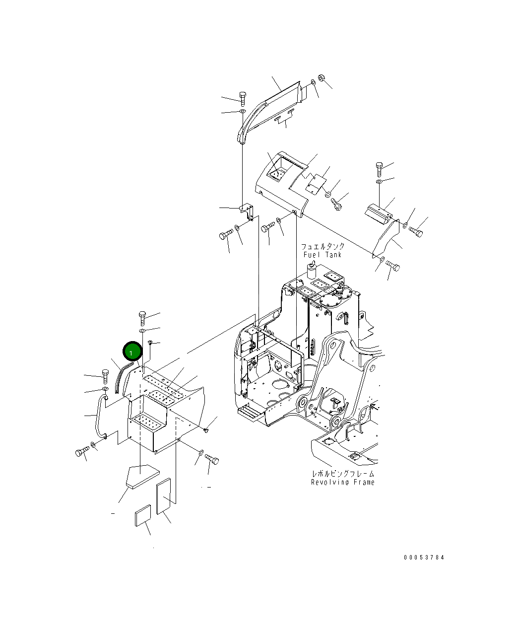 Крышка 22U-54-27381 Komatsu
