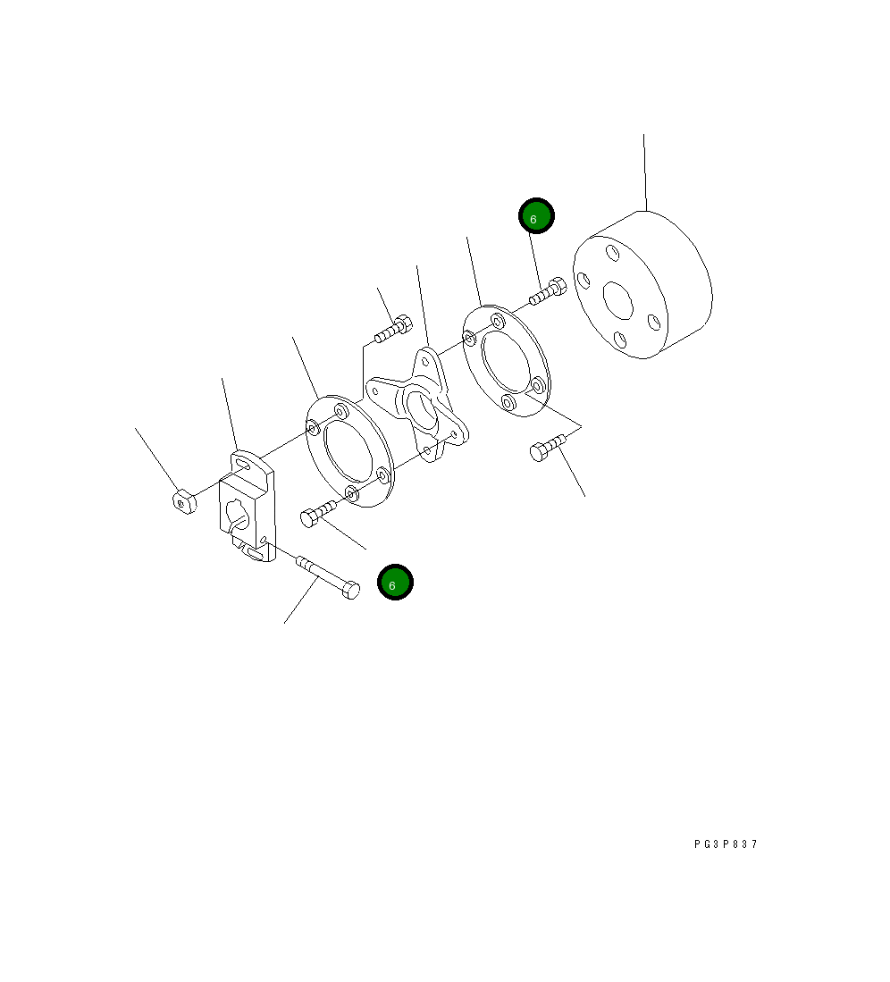 Болт ND949040-6630 Komatsu