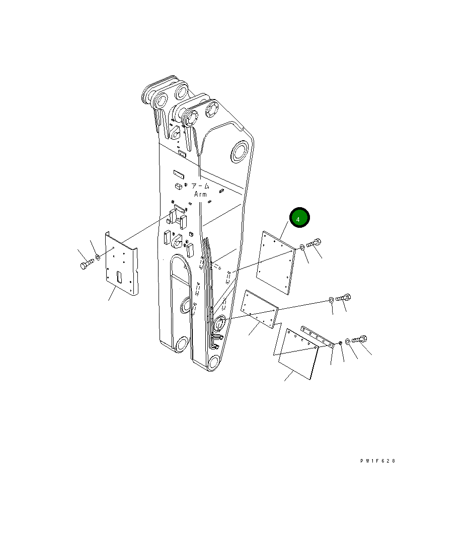 Крышка 21T-68-67170 Komatsu