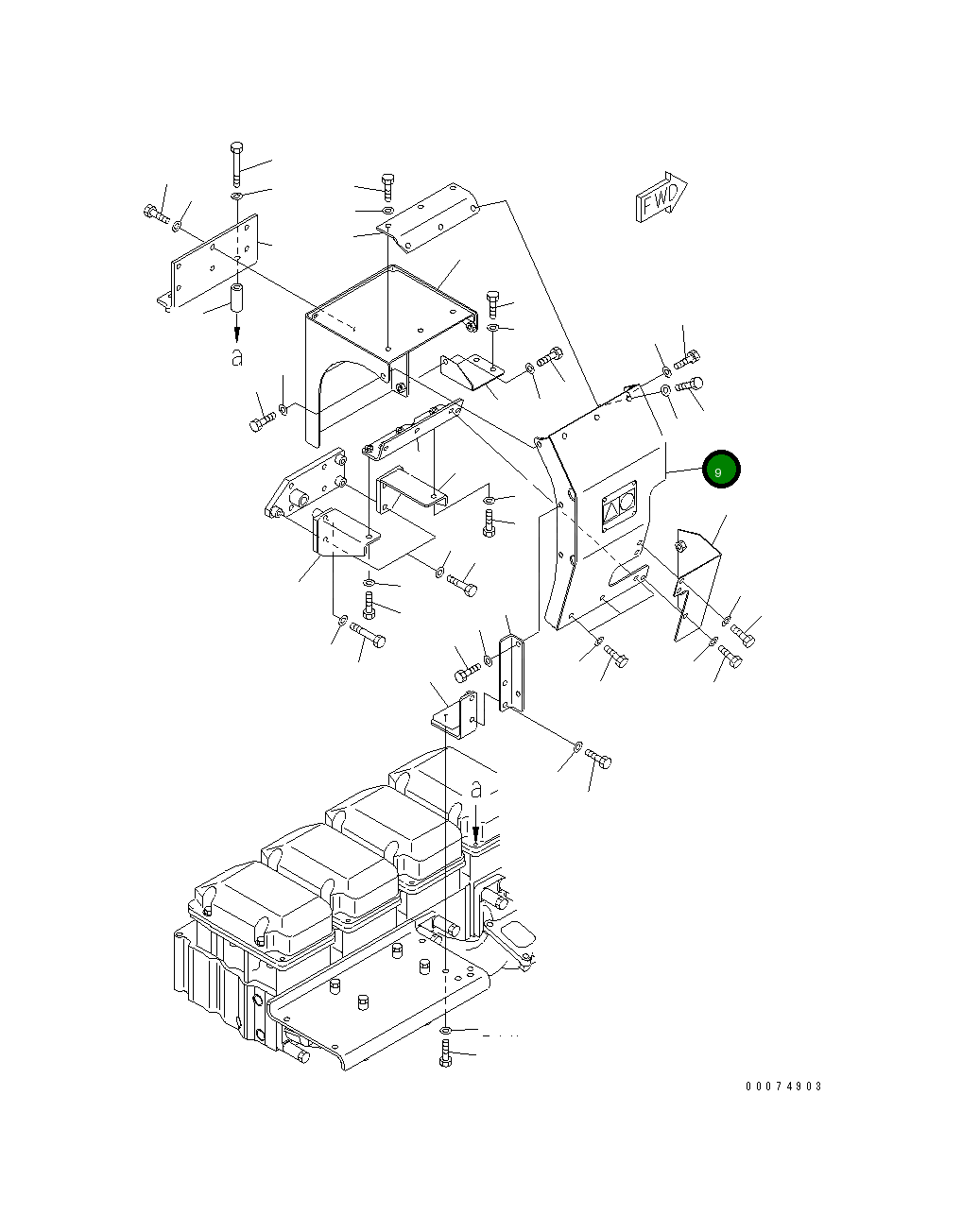 Крышка 6240-11-7231  Komatsu