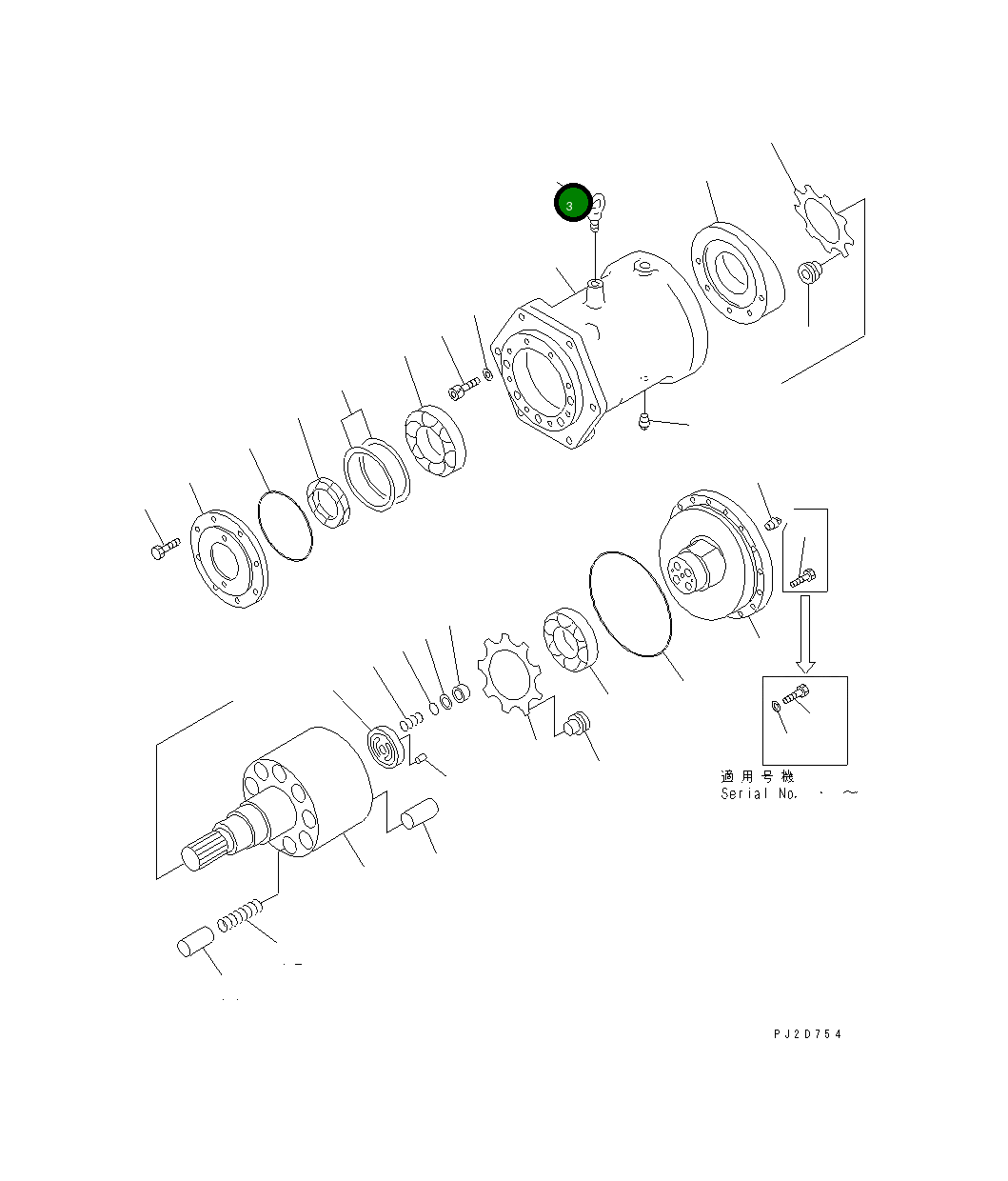 Болт 262-61-26120 Komatsu