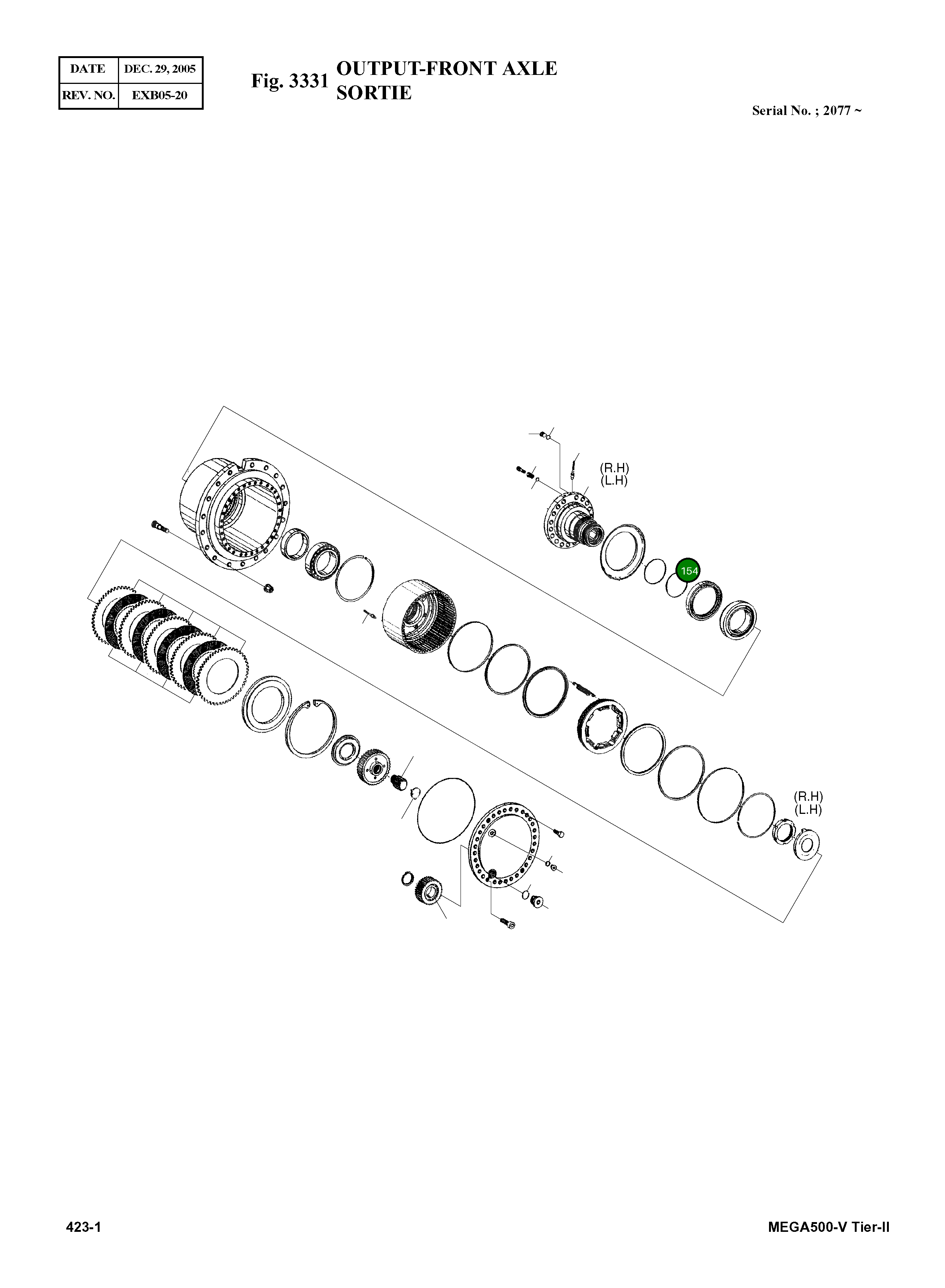 Кольцо уплотнительное (O-Ring) 0634 313 377  Komatsu