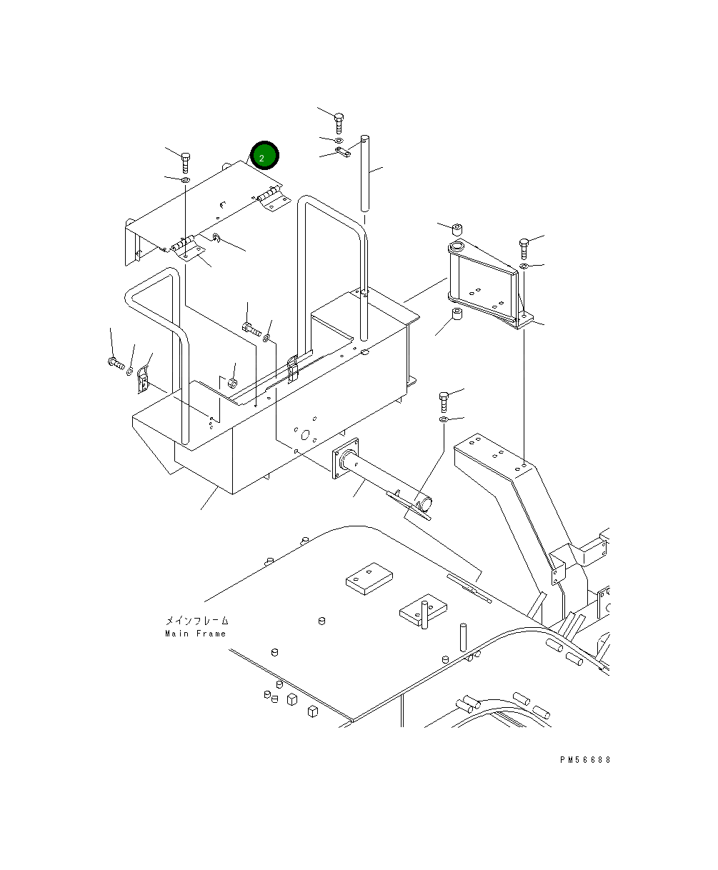 Крышка 262-54-73620  Komatsu