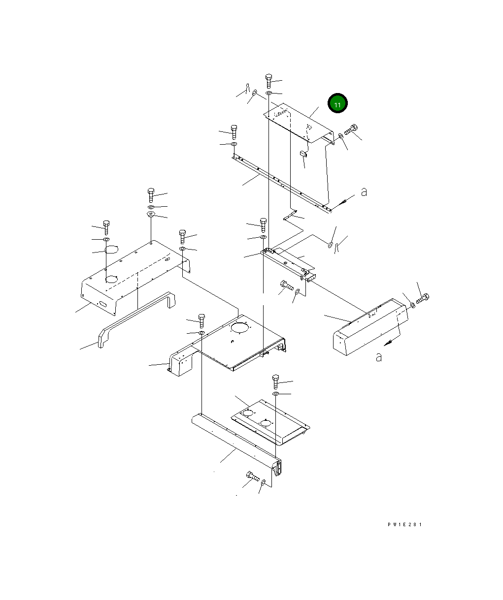 Крышка 21N-53-31690 Komatsu