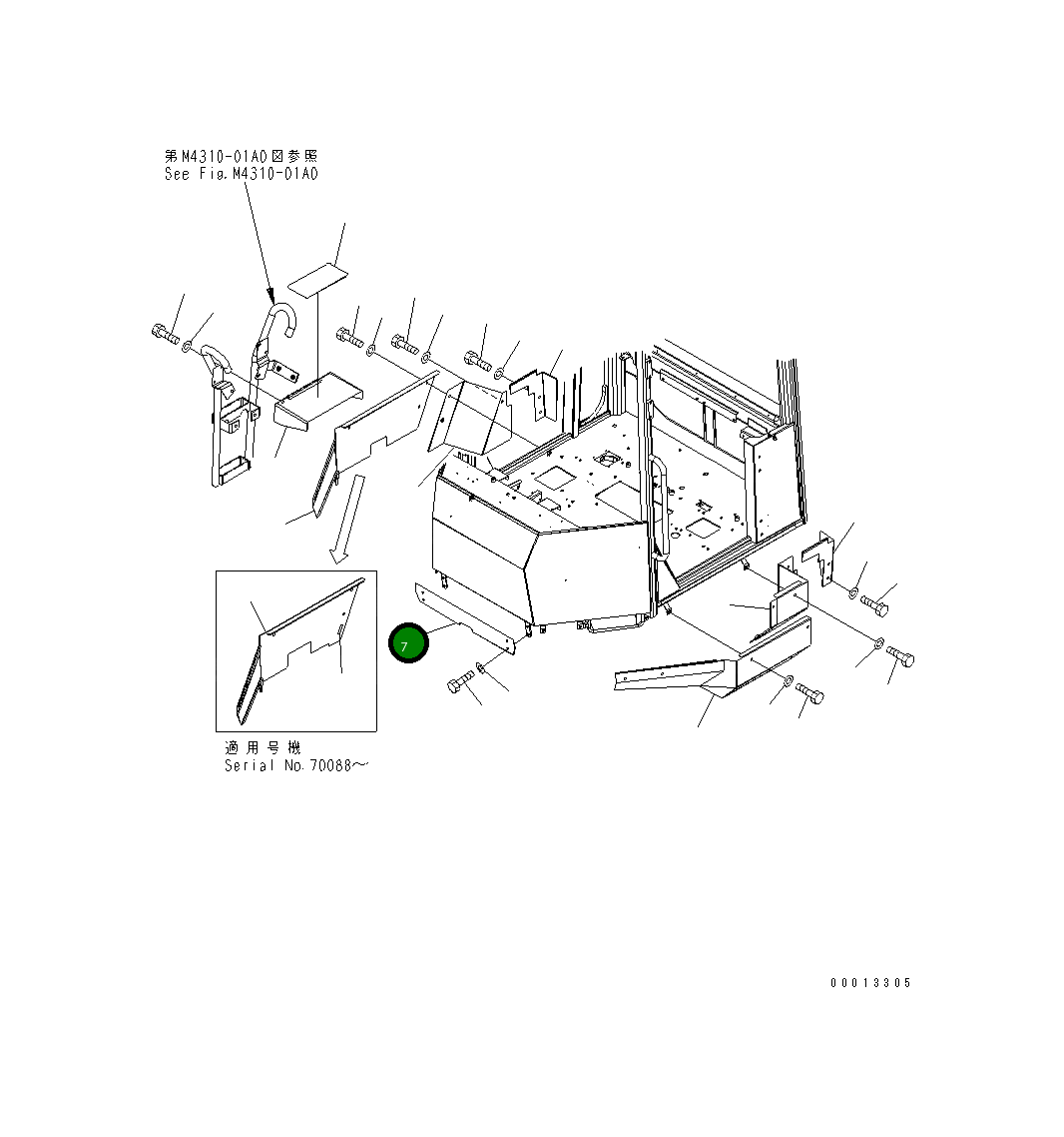 Крышка 416-54-34314  Komatsu