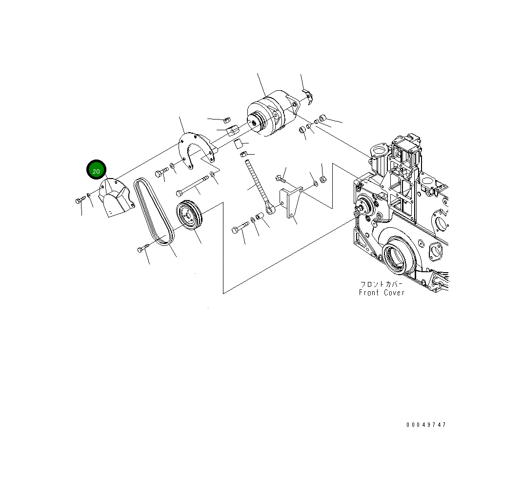 Крышка 6261-81-6440  Komatsu